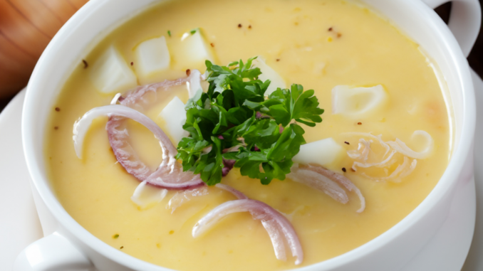 Recept na cibulovou polévku, známou také jako "Cibulačka"
